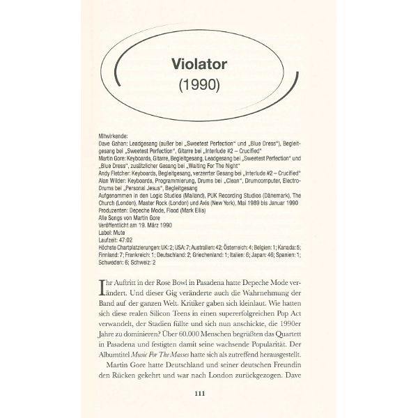 Hannibal Verlag Depeche Mode