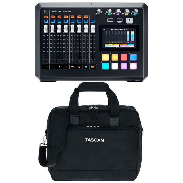Tascam Mixcast 4 Bag Bundle