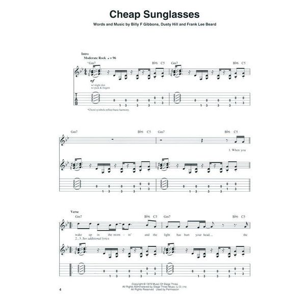 Hal Leonard Guitar Play-Along ZZ Top