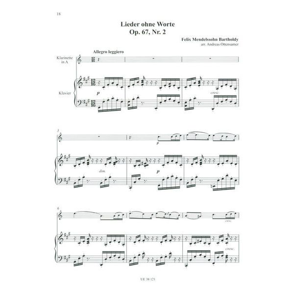 Universal Edition Mendelssohn Lieder ohne Worte