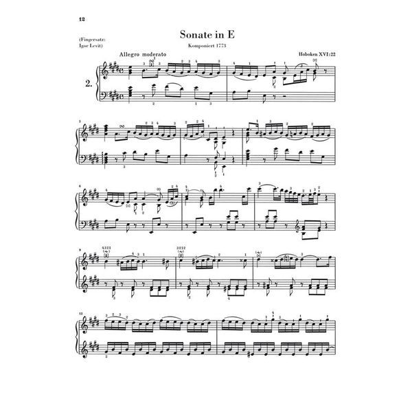 Henle Verlag Haydn Klaviersonaten 2