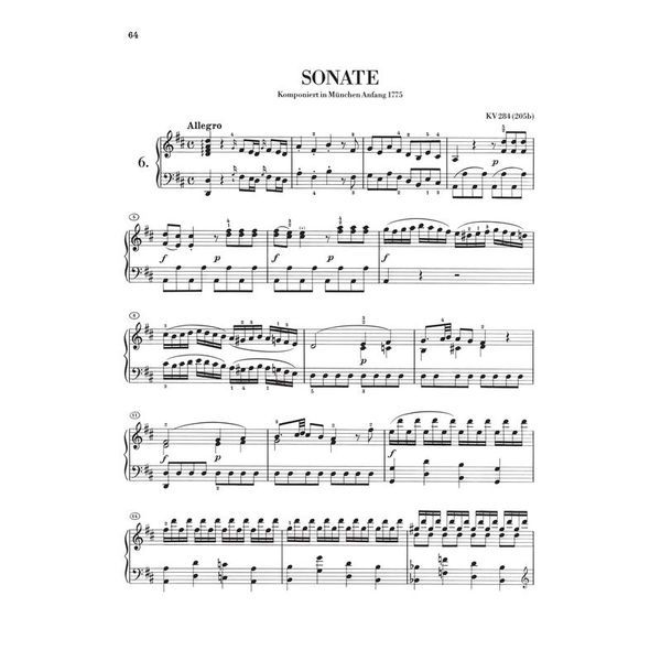 Henle Verlag Mozart Klaviersonaten 1