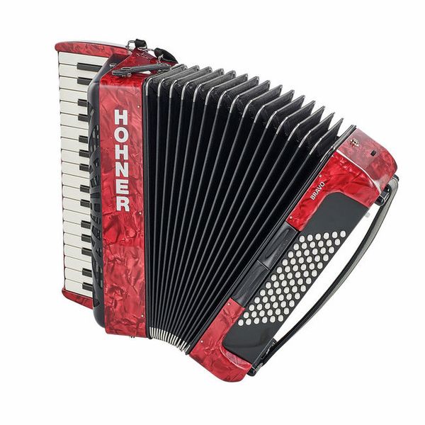 Hohner Bravo III 72 Red silent key