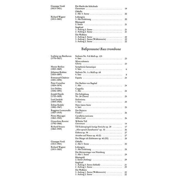Edition Peters Orchester Probespiel Posaune
