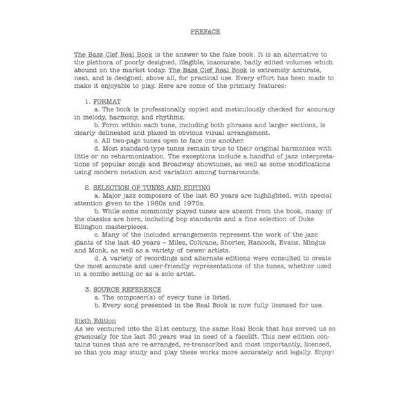 Hal Leonard Real Book 1 Bass Clef