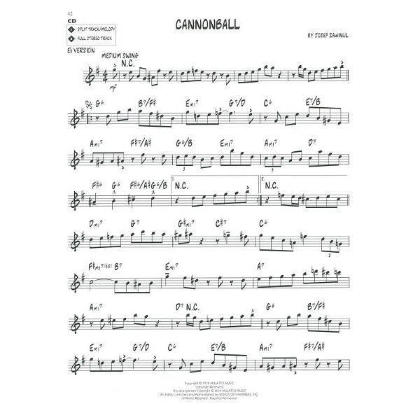 Hal Leonard Jazz Play-Along Cannonball