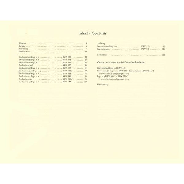 Breitkopf & Hrtel Bach Smtliche Orgelwerke