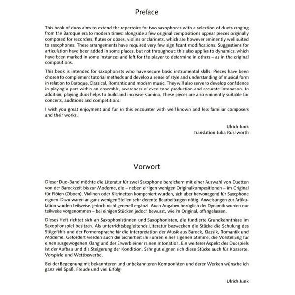 Schott Duets for Fun Alto Saxophone