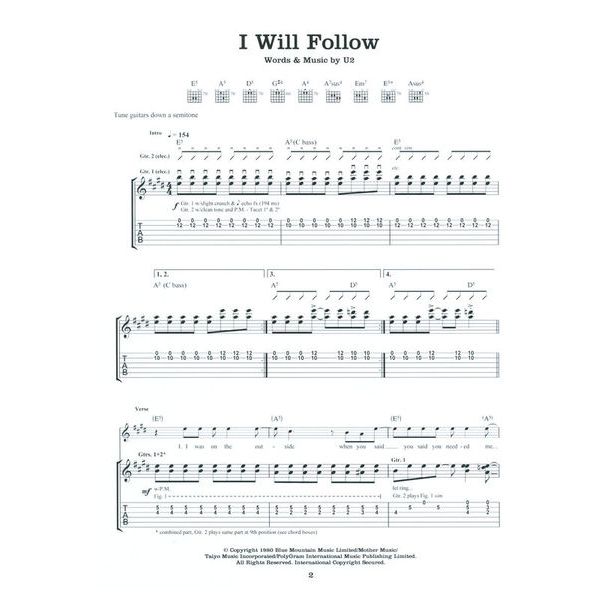 Wise Publications U2 18 Singles