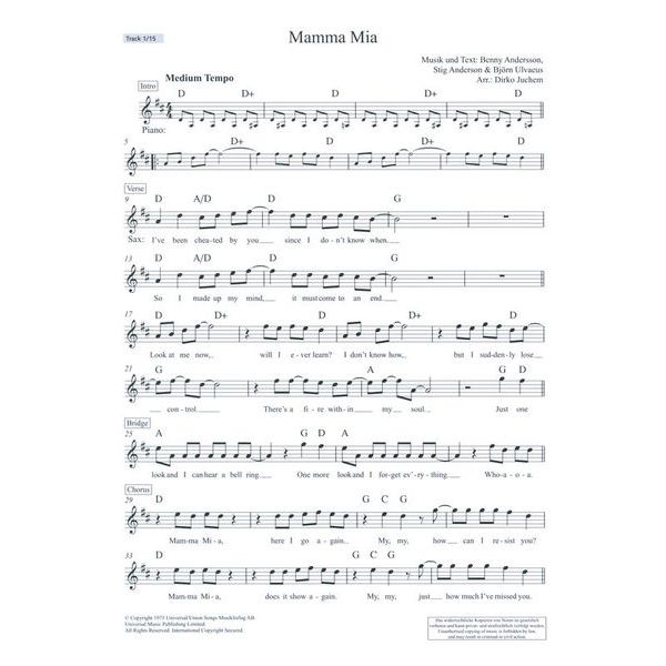 Schott Abba Classics T-Sax