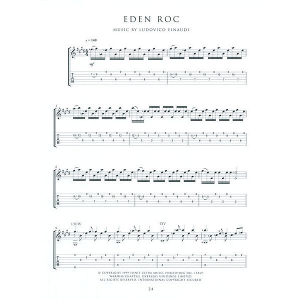 Wise Publications Einaudi The Guitar Collection