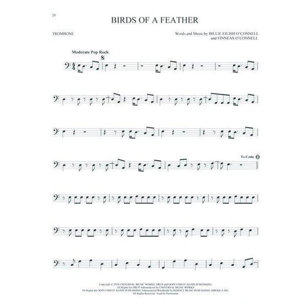 Hal Leonard 101 Top Hits for Trombone