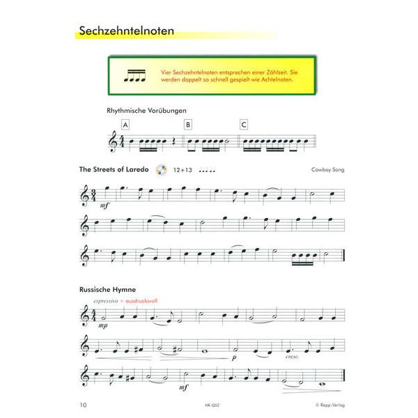 Horst Rapp Verlag Querflöte Lernen mit Spa 2