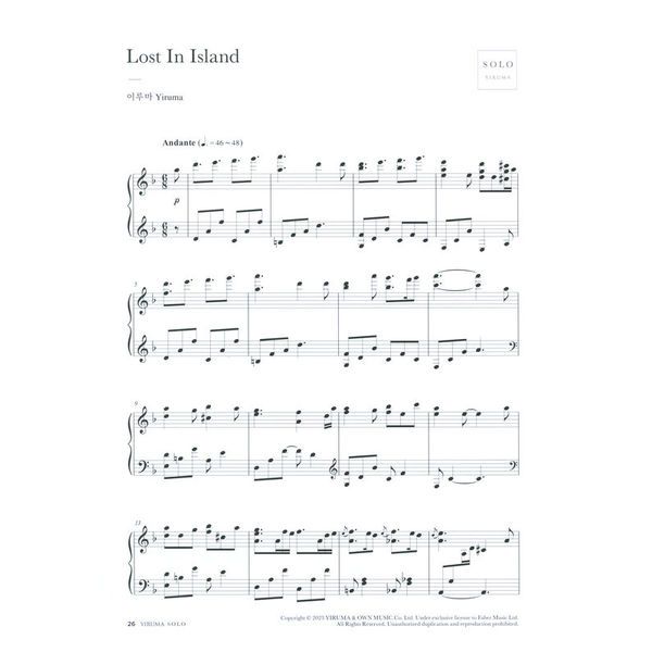 Faber Music Yiruma Solo Original Piano