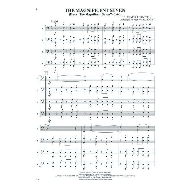 Alfred Music Publishing Movie Quartets for All Tromb.