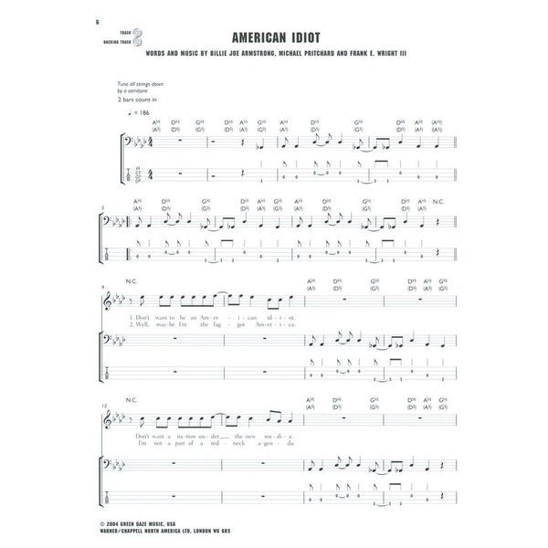 Faber Music Green Day Bass Play-Along