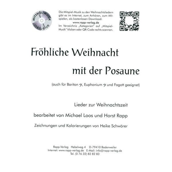Horst Rapp Verlag Fröhliche Weihnacht Trombone