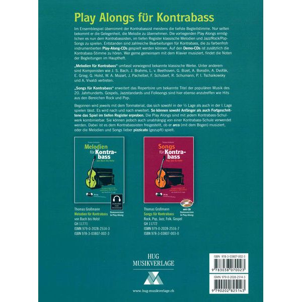 Edition Hug Melodien für Kontrabass