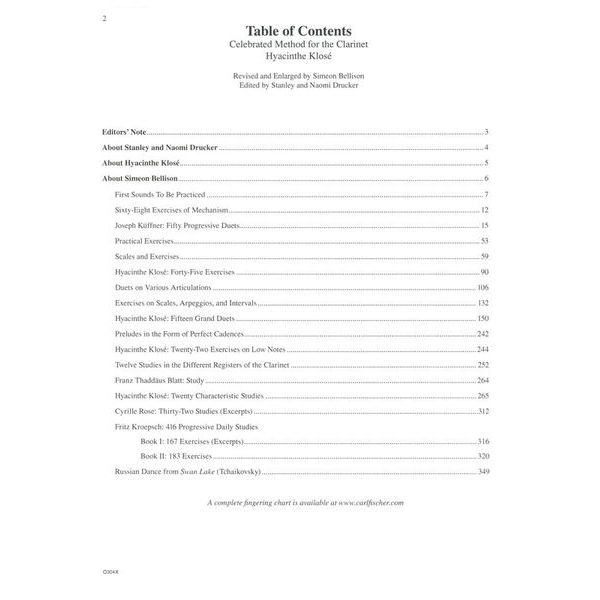 Carl Fischer Celebrated Method Clarinet