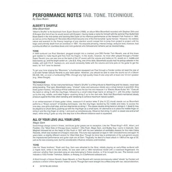 Hal Leonard Tab+ 25 Top Blues Songs