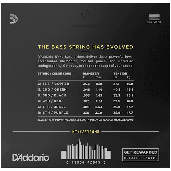 Daddario NYXL32130MS Multiscale Set