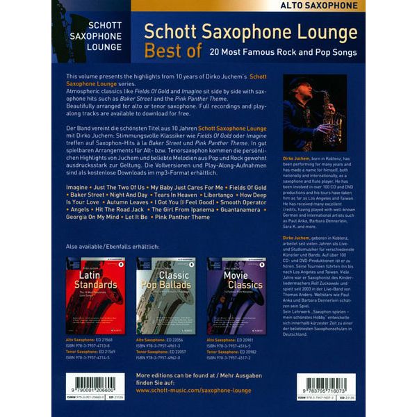 Schott Saxophone Lounge Best Of A-Sax
