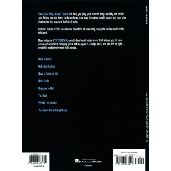Hal Leonard Guitar Play-Along AC/DC Class