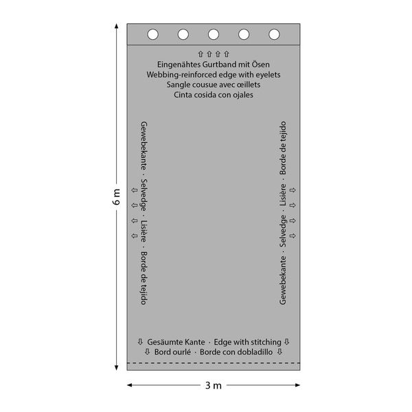 Stairville Euro Curtain 320g/m 3.0x6.0m