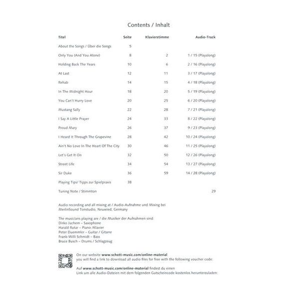 Schott Soul Classics 2 A-Sax