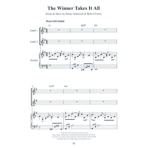 Novello & Co Ltd. Easy ABBA Chor