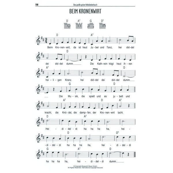 Bosworth Das Volksliederbuch Gitarre