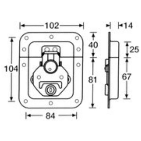 Adam Hall 17290LS Butterfly Latch medium