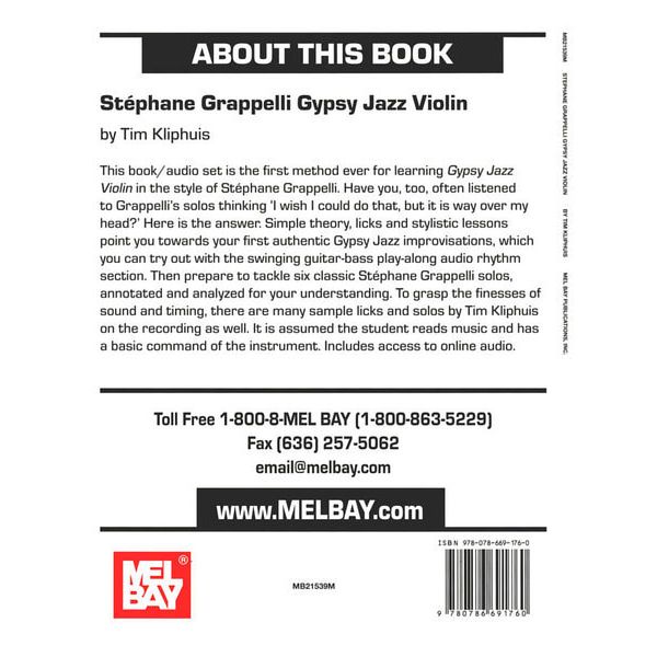 Mel Bay Stéphane Grappelli Gypsy Jazz