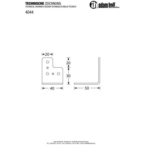 Adam Hall 4044 L-Corner 40 x 50