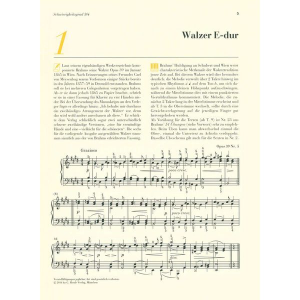 Henle Verlag Am Klavier Brahms