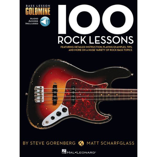 Hal Leonard 100 Rock Lessons Bass