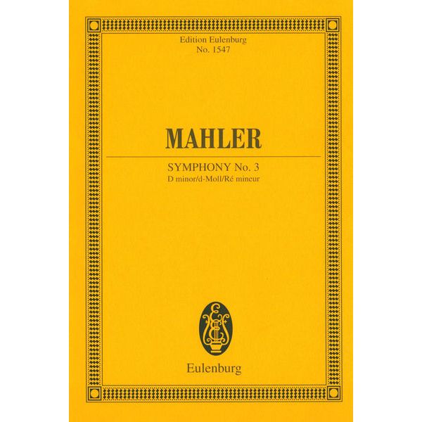 Edition Eulenburg Mahler Sinfonie Nr. 3 d-moll