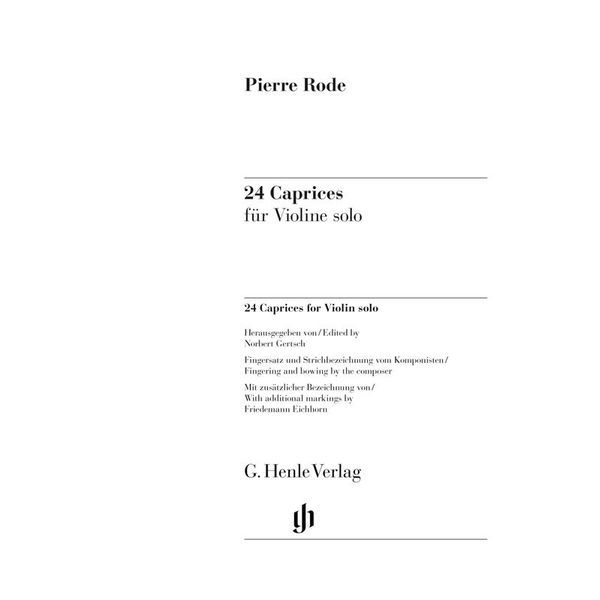 Henle Verlag Rode 24 Caprices Violin
