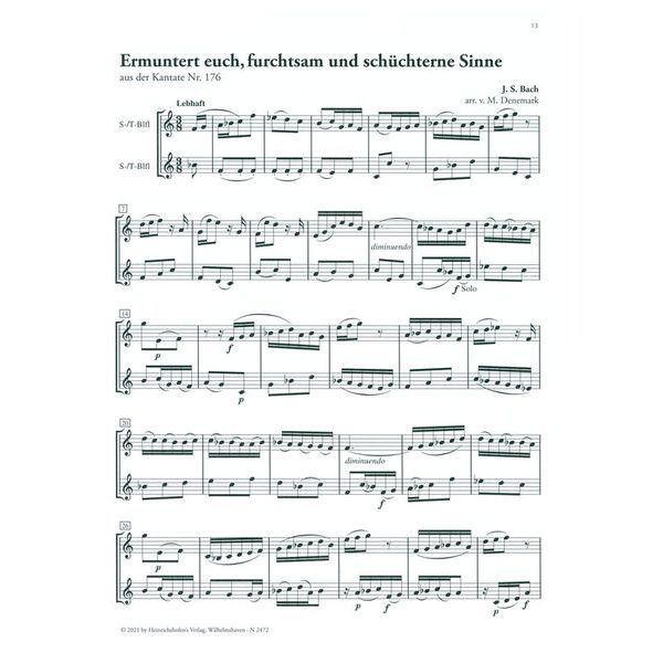 Heinrichshofen Verlag Bach Schwingt euch freudig