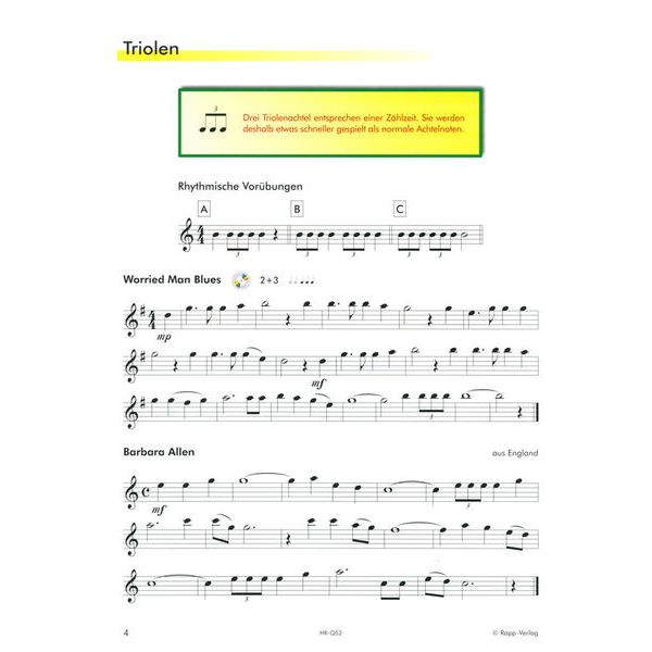 Horst Rapp Verlag Querflöte Lernen mit Spa 2