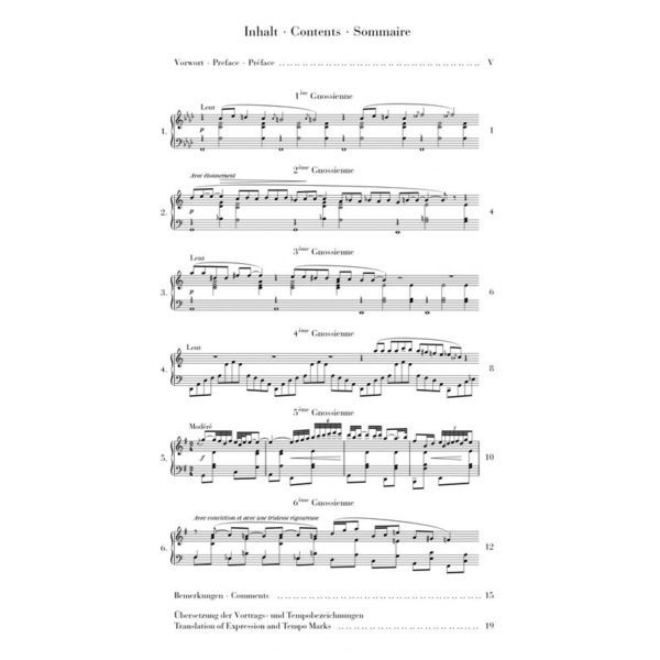 Henle Verlag Satie Gnossiennes