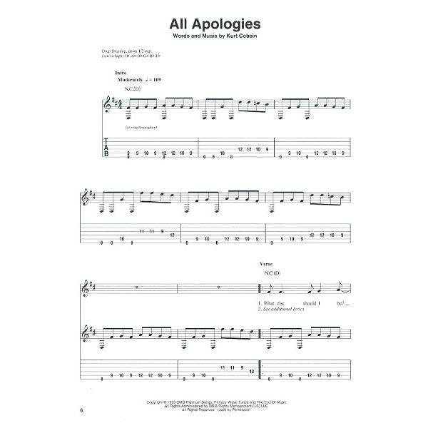 Hal Leonard Easy Guitar Play-Al. Nirvana