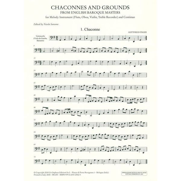 UT Orpheus Edizioni Chaconnes and Grounds