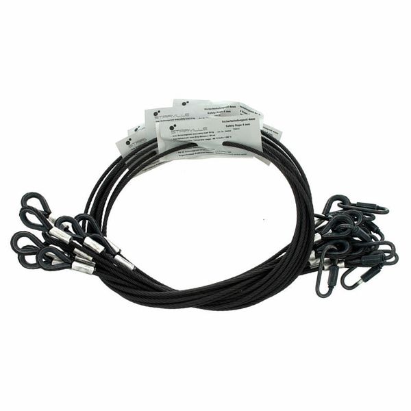 Stairville Safety Set 100cm/4mm Bk 10pcs