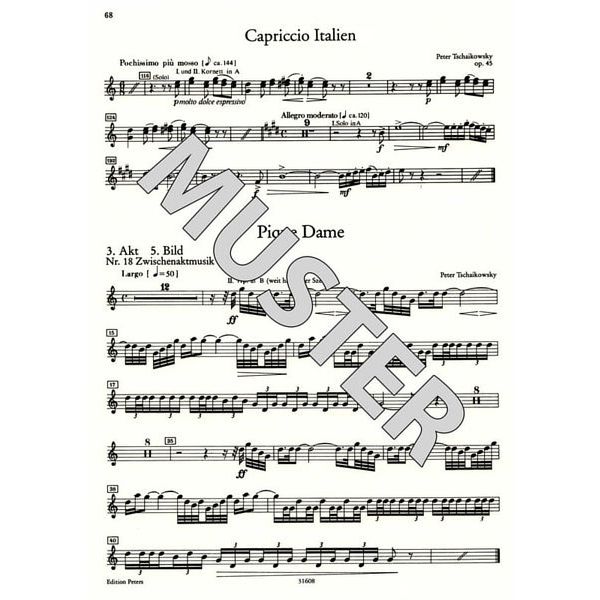 Edition Peters Orchester Probespiel Trompete