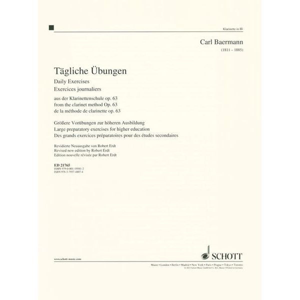 Schott Baermann Daily Exercises
