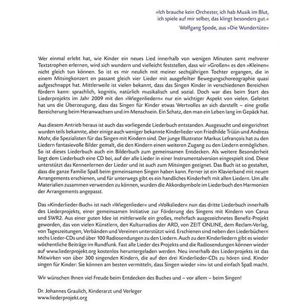 Carus Verlag Kinderlieder Liederbuch