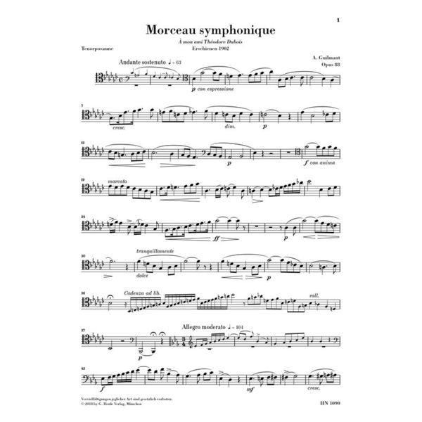 Henle Verlag Guilmant Morceau Symphonique