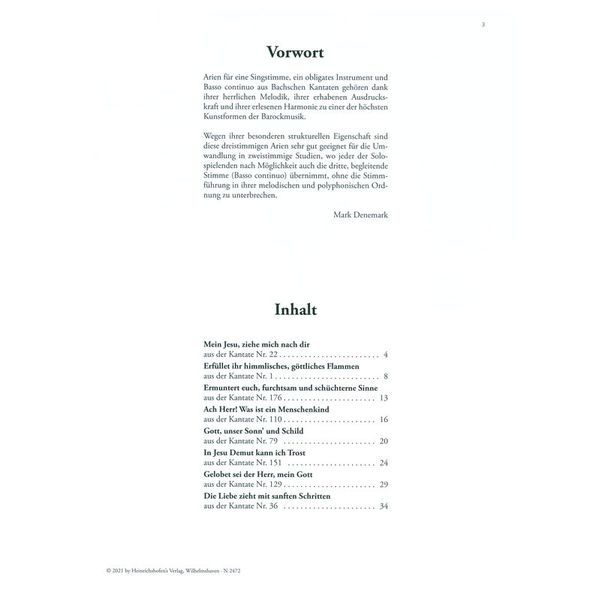 Heinrichshofen Verlag Bach Schwingt euch freudig