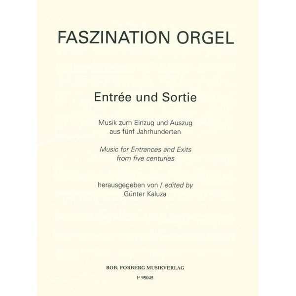 Robert Forberg Musikverlag Entrée und Sortie